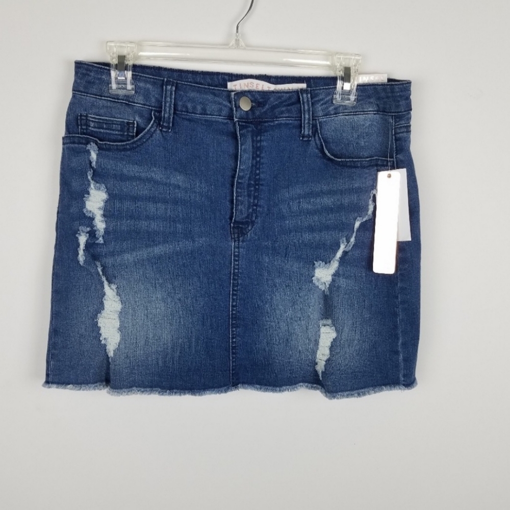 Tinseltown Jean Mini Skirt 11 NWT